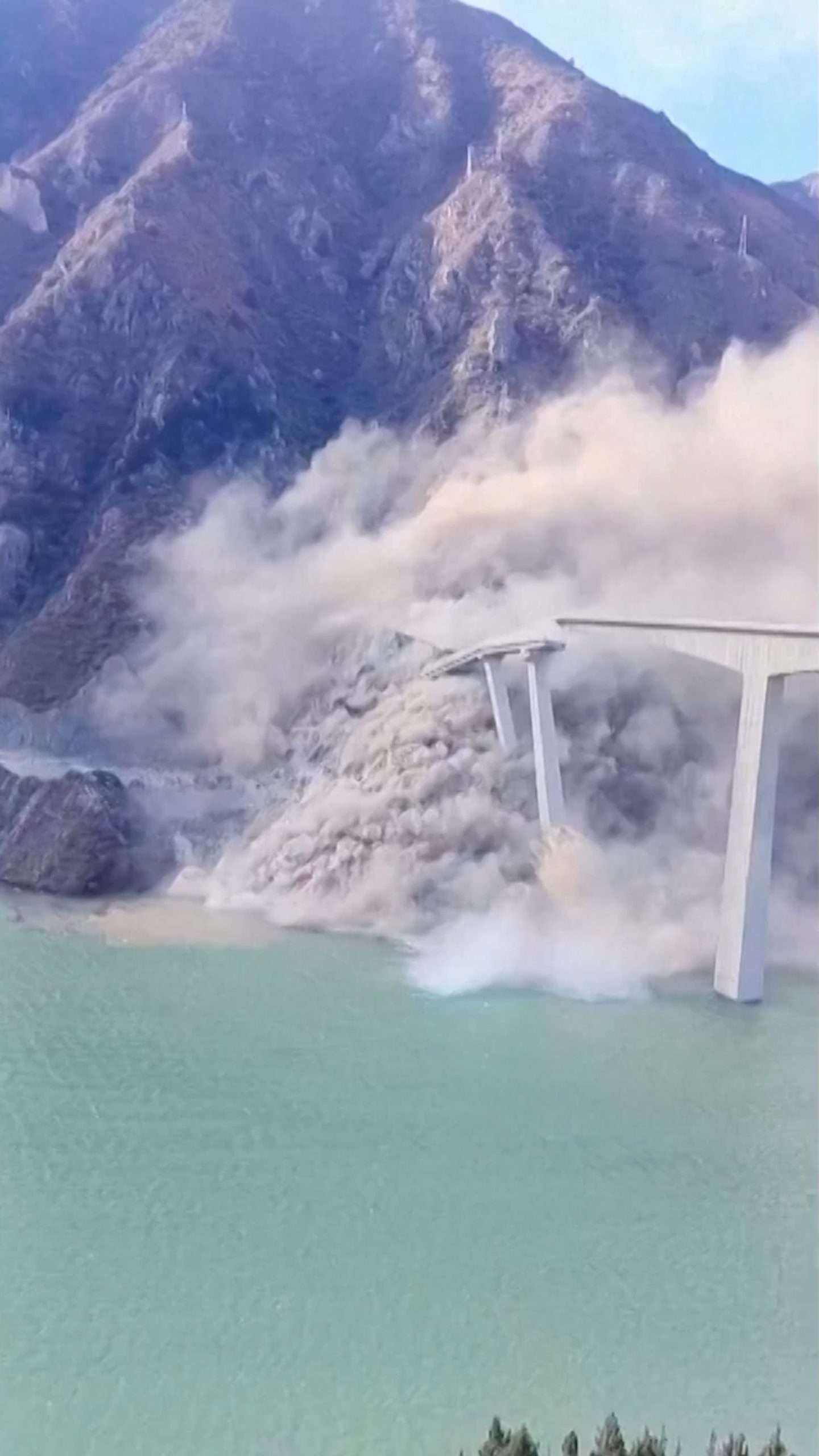 China bridge partially collapses after recent opening