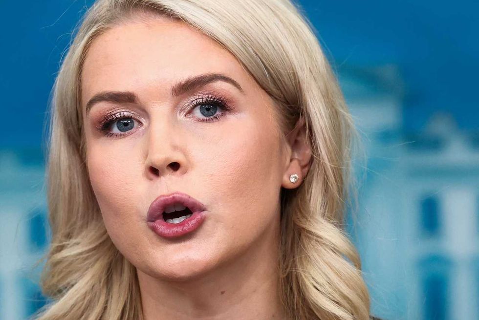 ‘Hoax!’ Karoline Leavitt won’t deny Trump spent ‘hours’ with victim at Epstein’s house