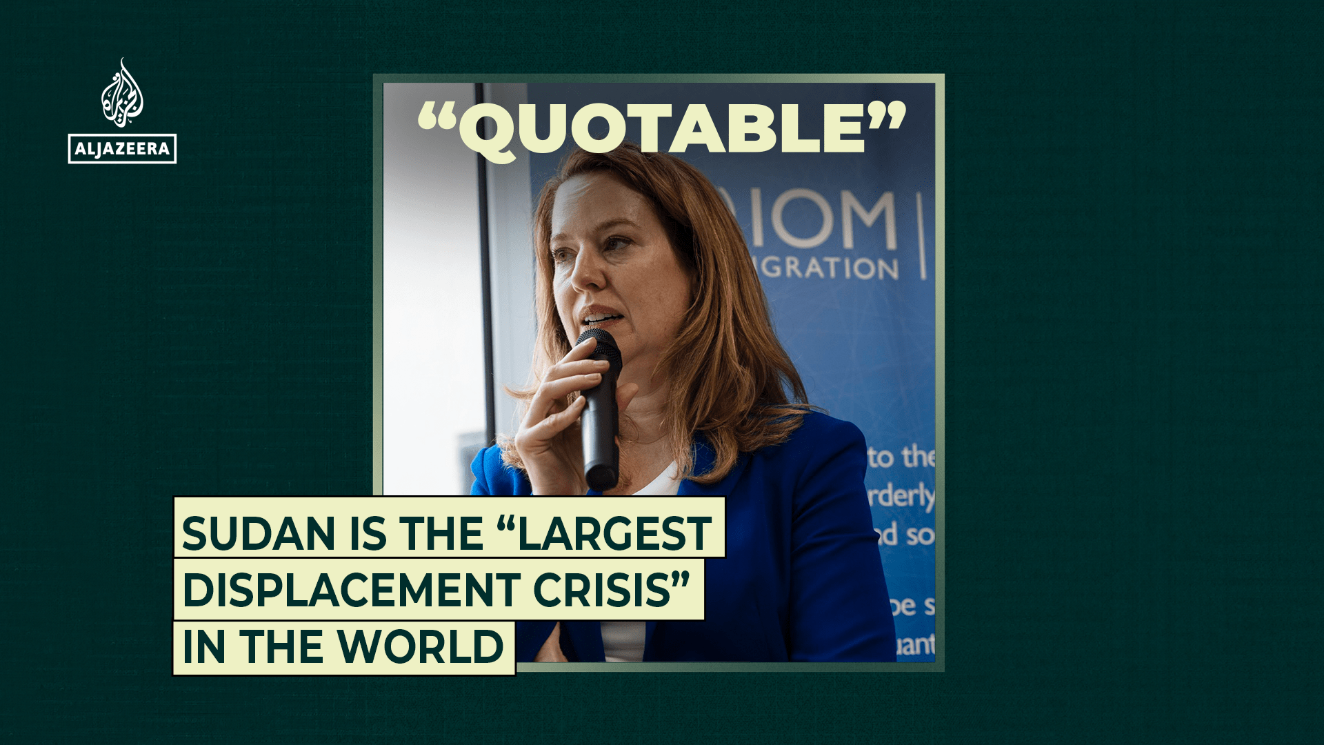 Sudan is the “largest displacement crisis in the world”