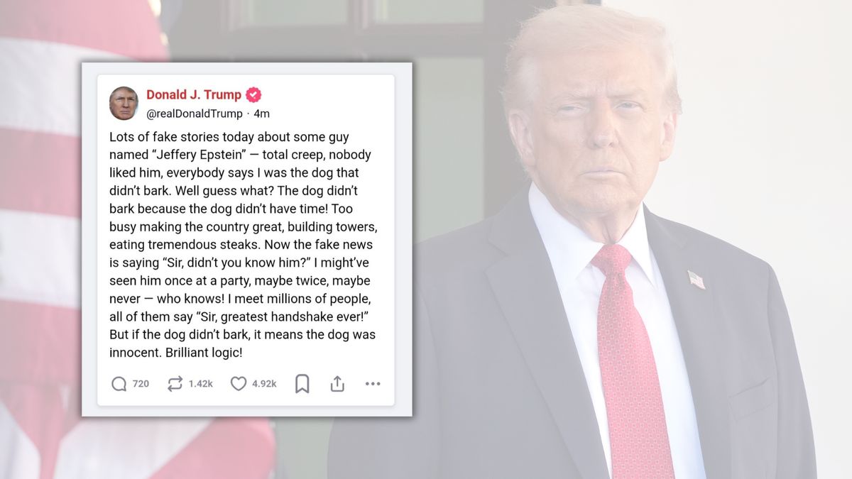 Don’t buy into alleged Trump post addressing ‘dog that hasn’t barked’ email from Epstein
