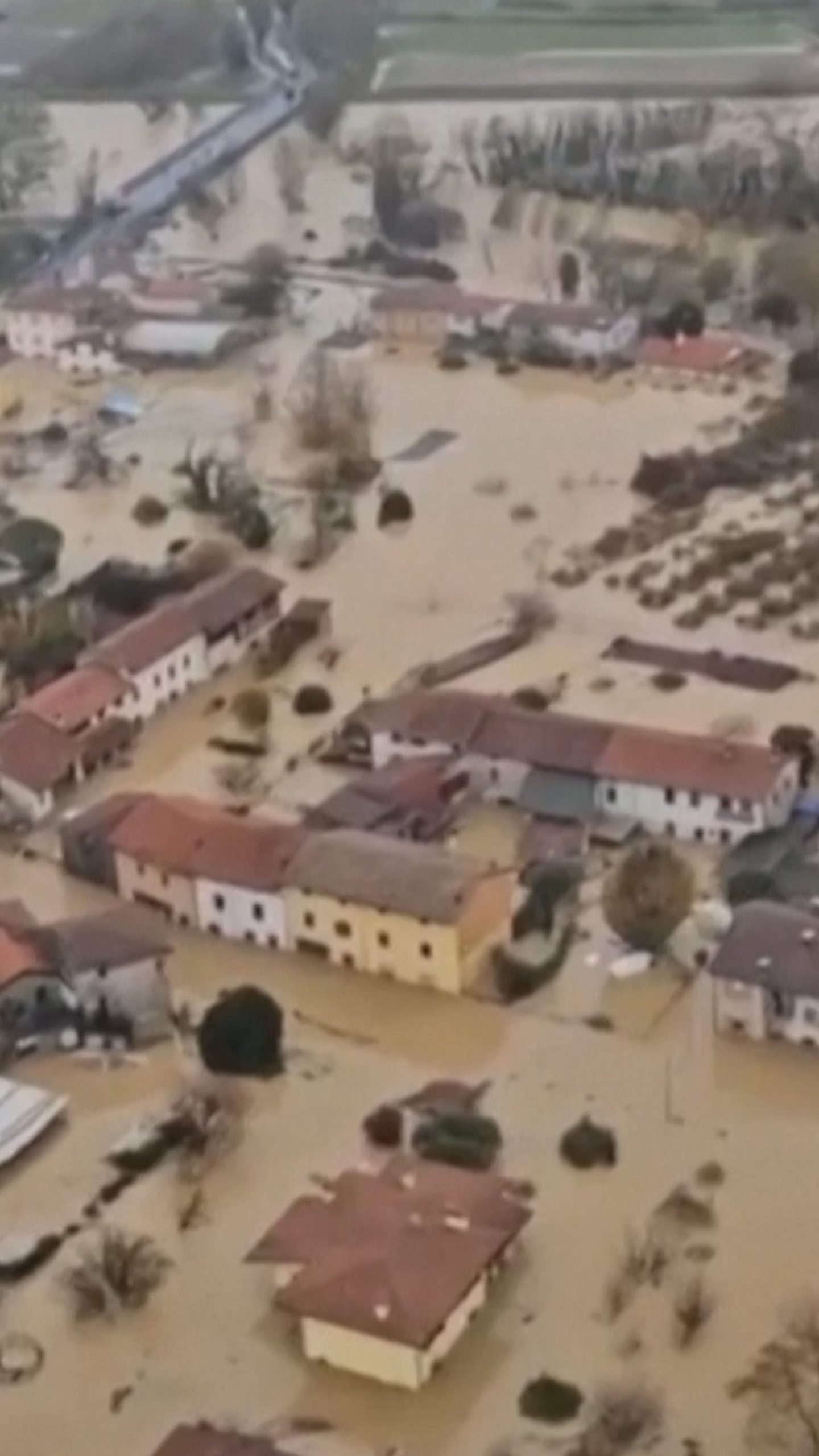 Homes collapse in Italy following flooding