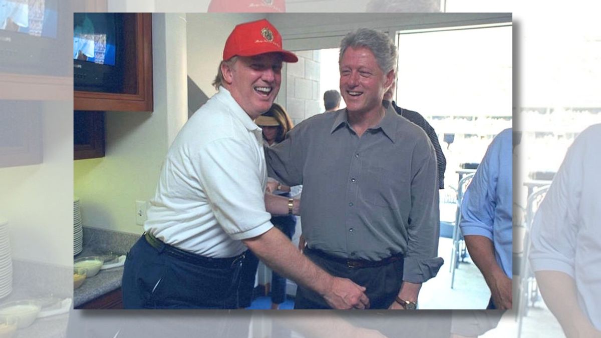Real photo of Trump and Bill Clinton shared with false claim about groping