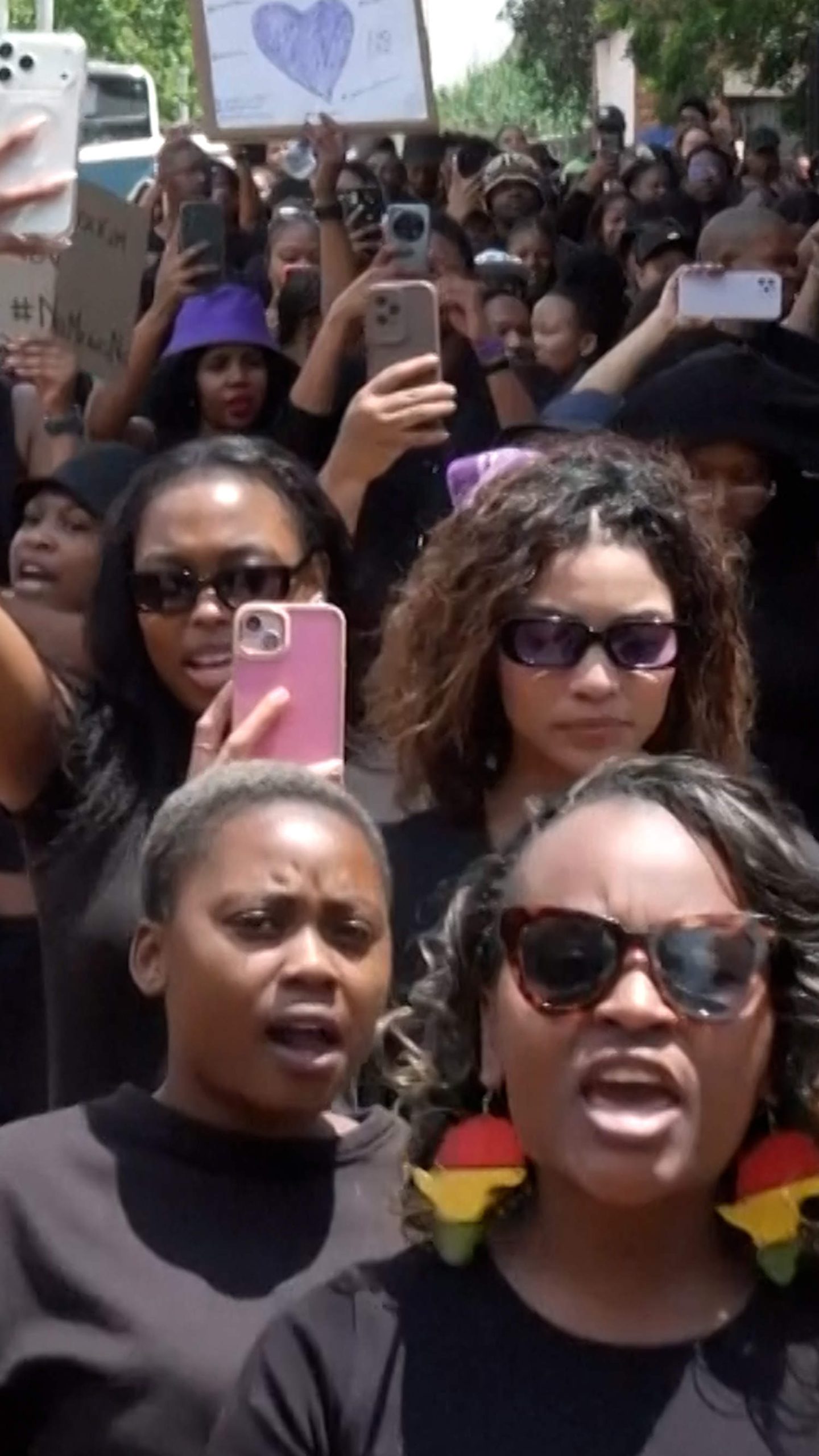 Women protest gender violence in South Africa at G20