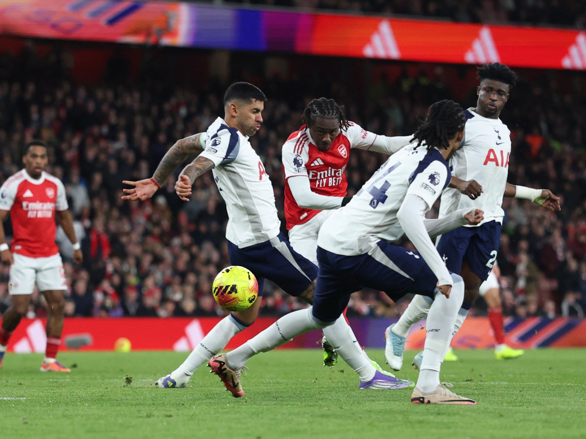 Arsenal thrash Tottenham 4-1 to go six points clear as Eze grabs hat-trick