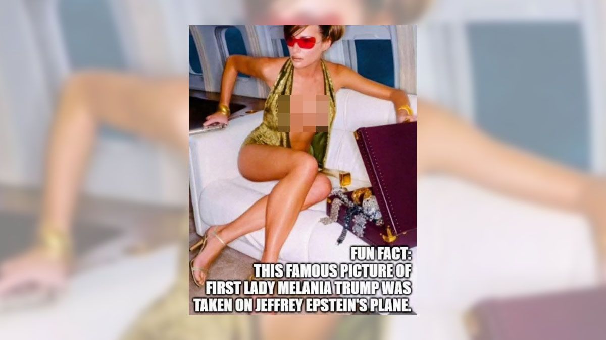 This Melania Trump photo is real, but it wasn’t taken on Epstein’s plane
