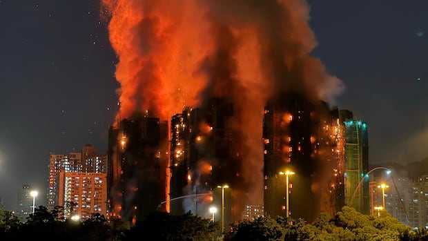 3 arrested in Hong Kong, as highrise fire leaves at least 36 dead and 279 missing