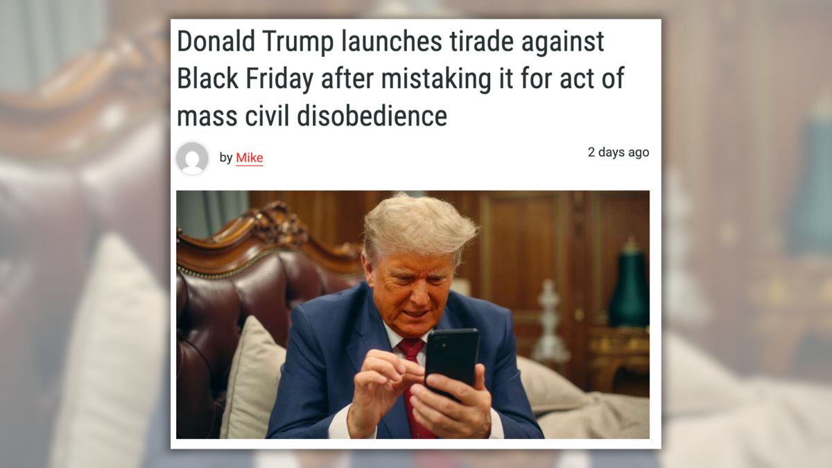 Trump didn’t launch ‘tirade’ against Black Friday after mistaking sales event for civil disobedience