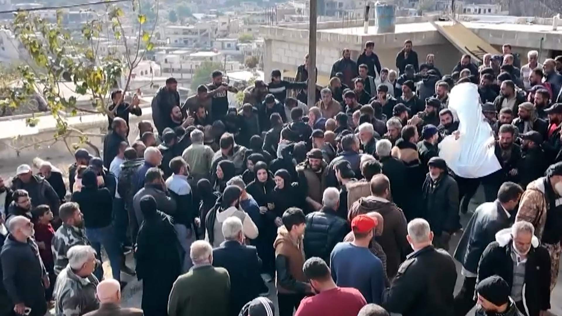 ‘Helicopters, artillery, tanks’: Syrians mourn victims of Israeli raid