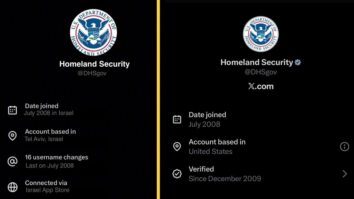 Is the DHS X account based in Israel? Dubious screenshot sparks rumor