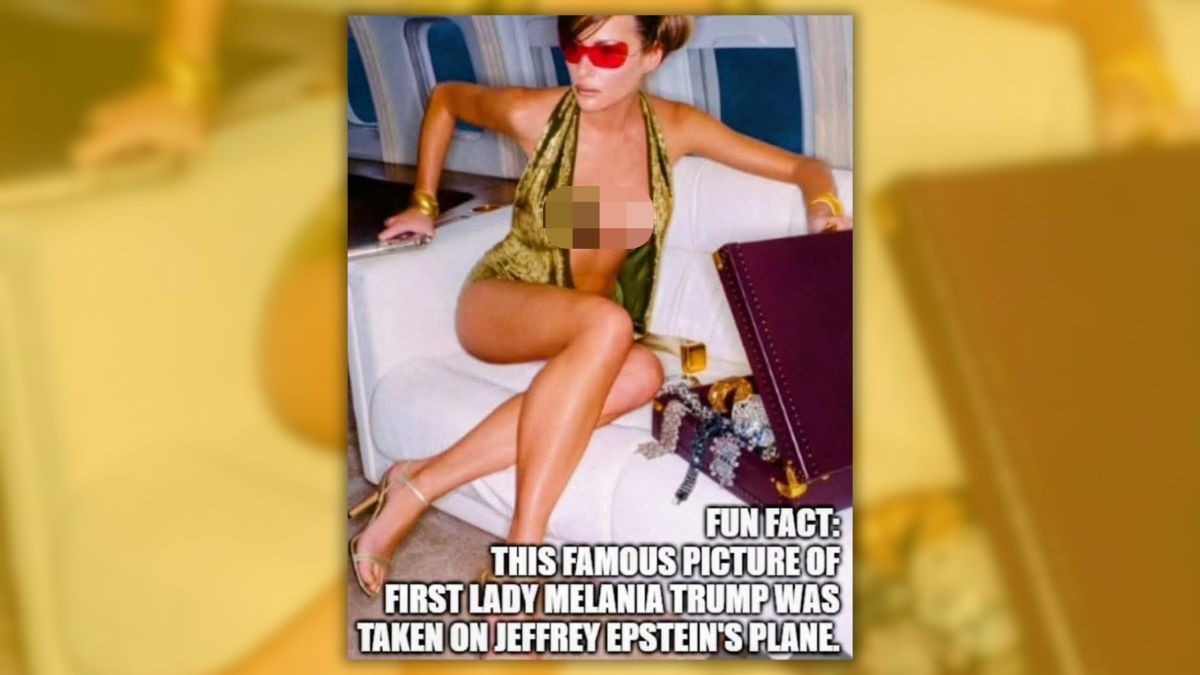 Photo shows Melania Trump, but it wasn’t captured on Epstein’s plane