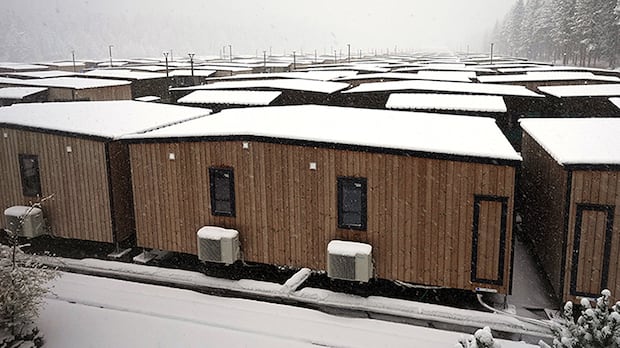 Cortina Olympic Village is a trailer park featuring 400 mobile homes in an alpine valley