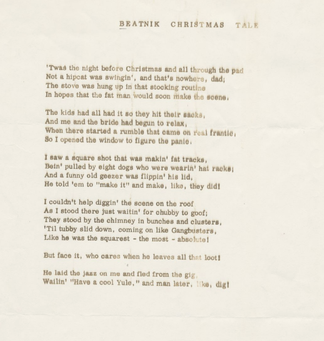 Beatnik Night Before Christmas