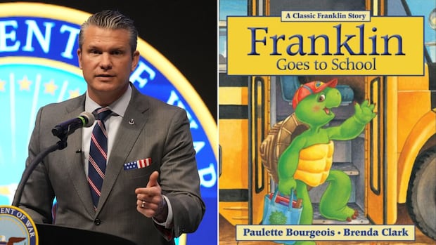 Canadian publisher condemns Pete Hegseth’s use of Franklin the turtle in post about boat strike