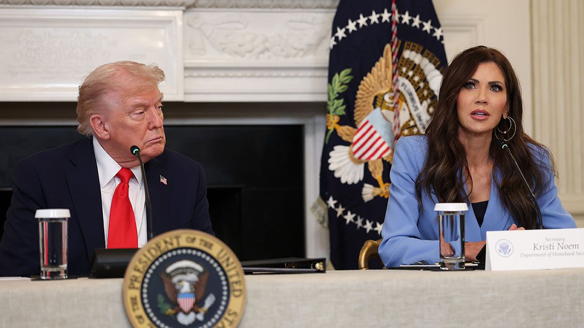 Did Kristi Noem genuinely thank Trump for keeping hurricanes away?