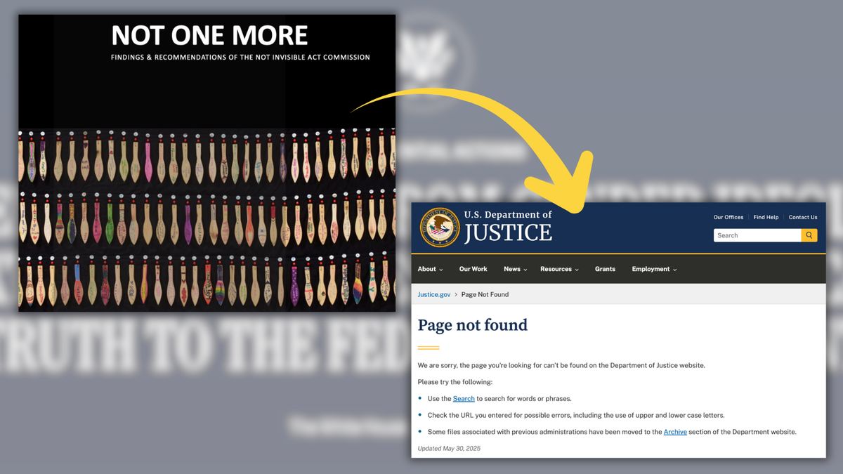 Trump order prompts removal of report on missing and murdered Indigenous people from federal websites