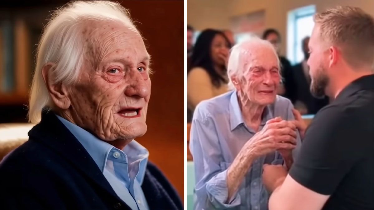 Is video of 99-year-old atheist Walter Briggs being baptized real?
