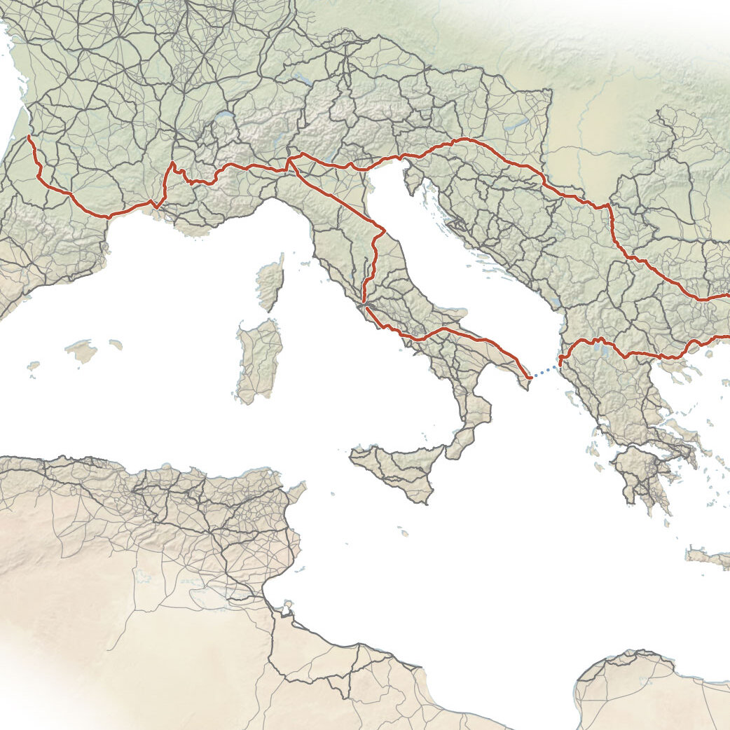 All 187,460 Miles of Road That Led to Rome, Mapped
