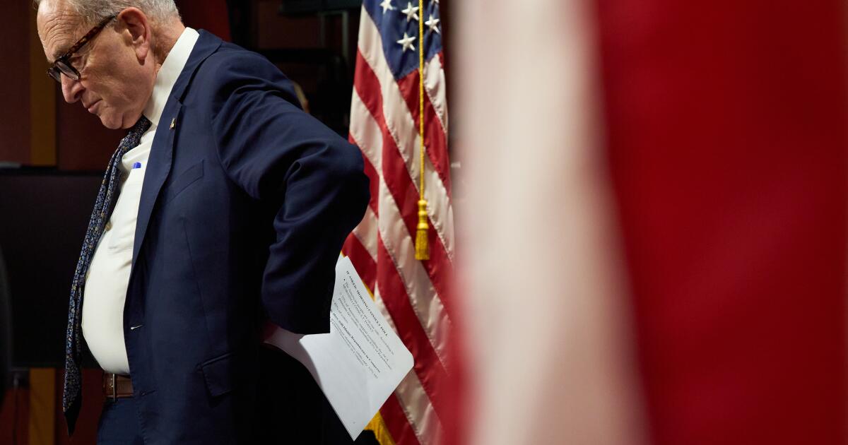 Schumer is pressured to step aside as Senate Democratic leader after shutdown vote