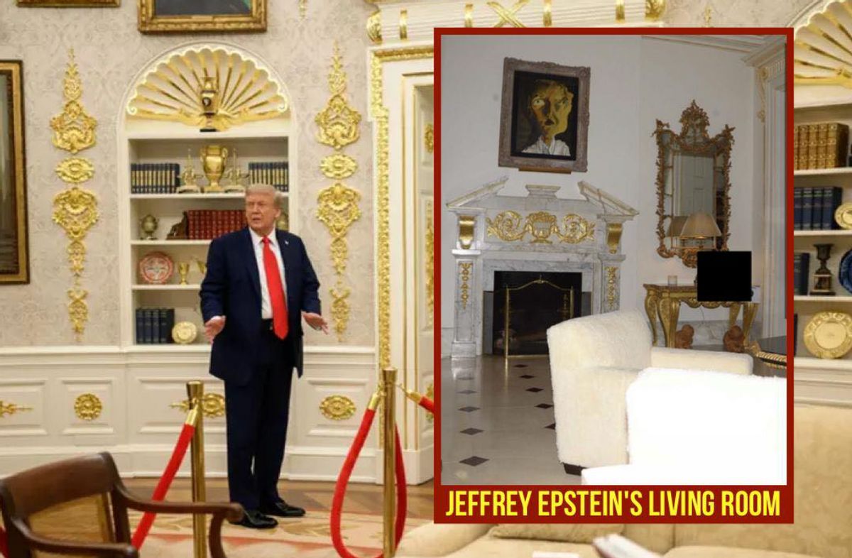 Photos show Epstein’s Manhattan townhouse and Trump’s Oval Office with similar gold decor