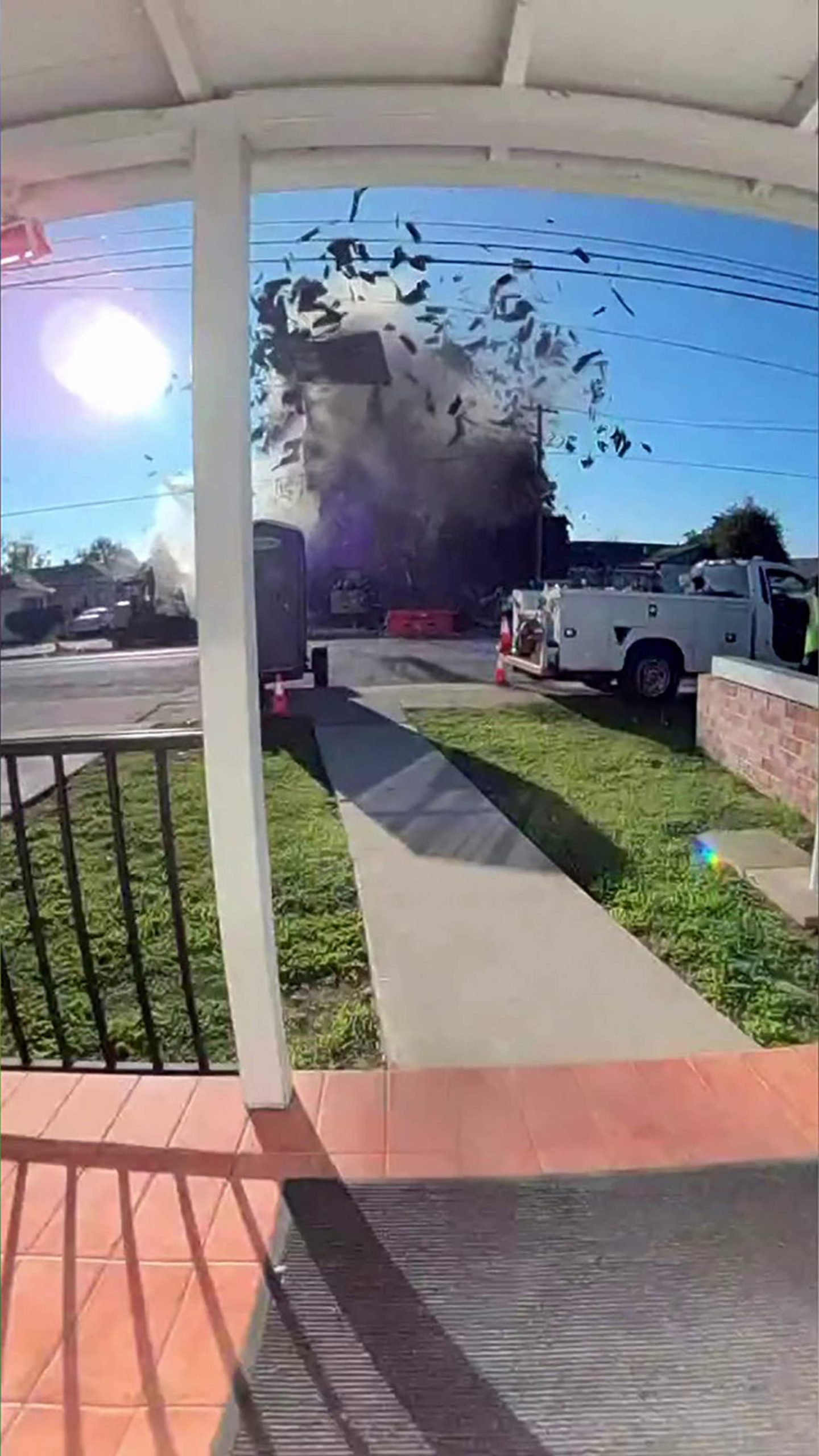 Gas line explosion demolishes California house, injures 6