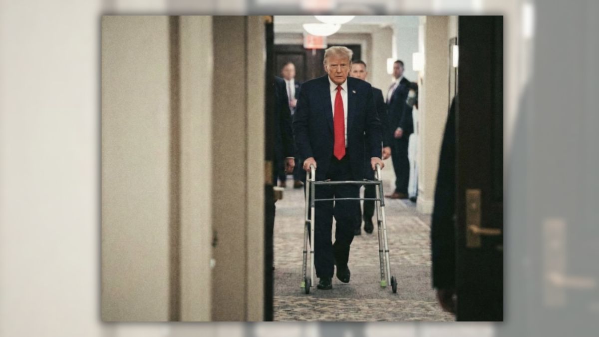Don’t fall for photo showing Trump using walker
