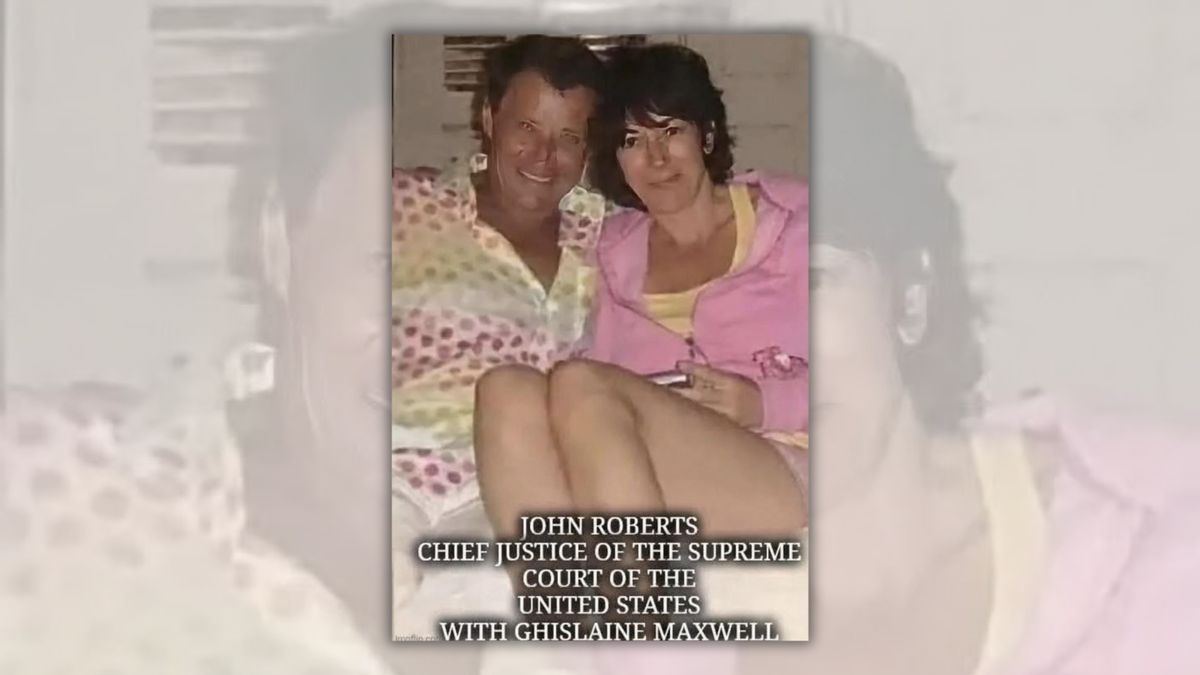 Rumor has it photo shows John Roberts sitting next to Ghislaine Maxwell. Here’s the truth