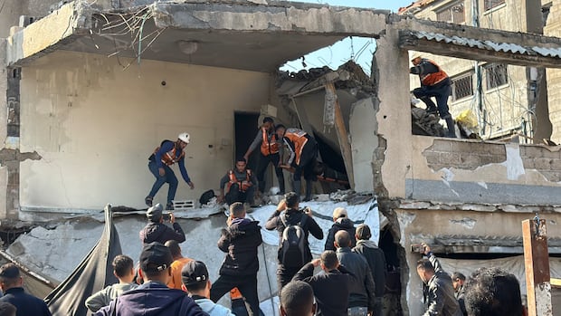 Damaged homes collapsing in Gaza, trapping families under rubble following winter storm