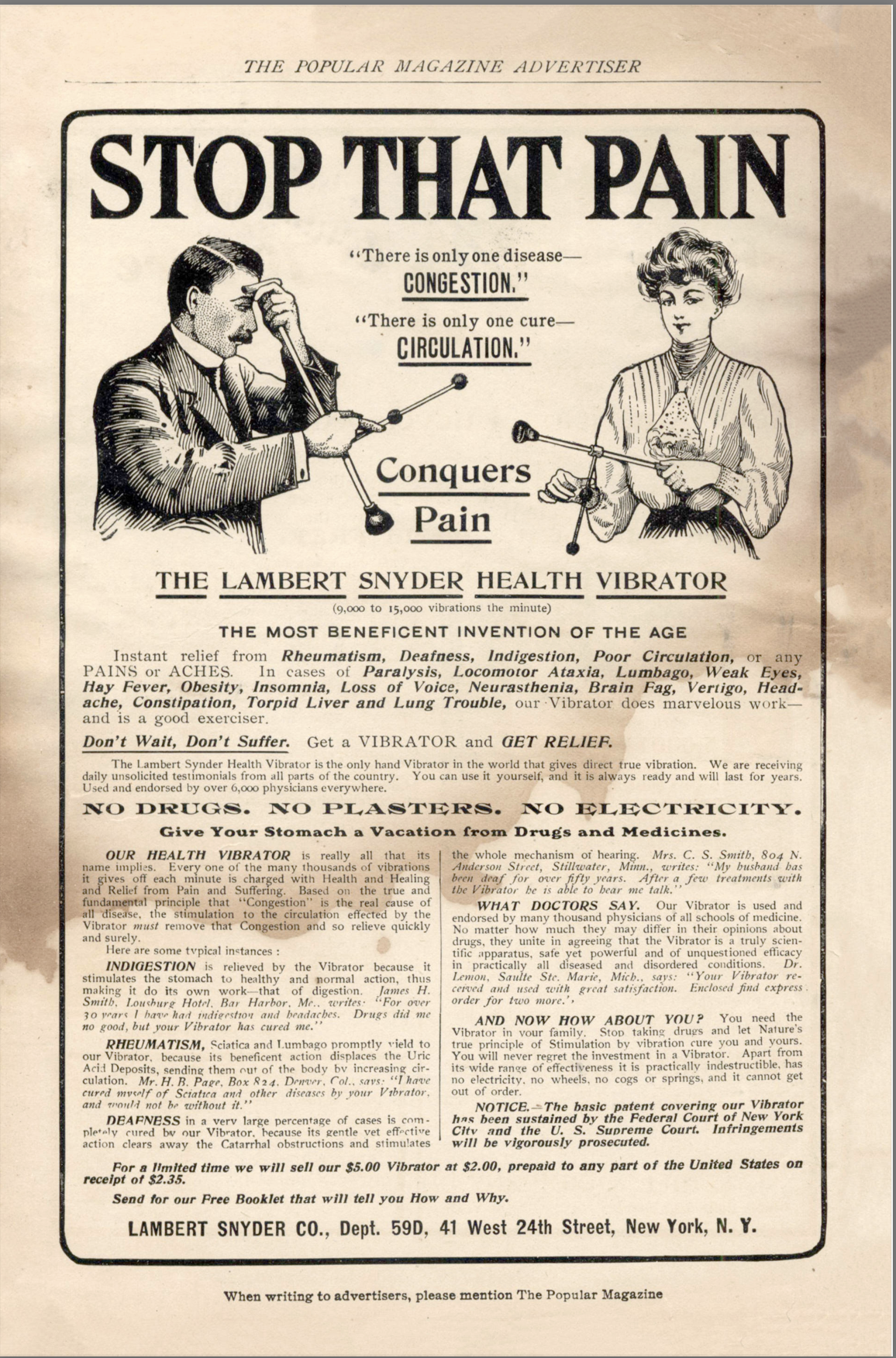 The Lambert Snyder Health Vibrator