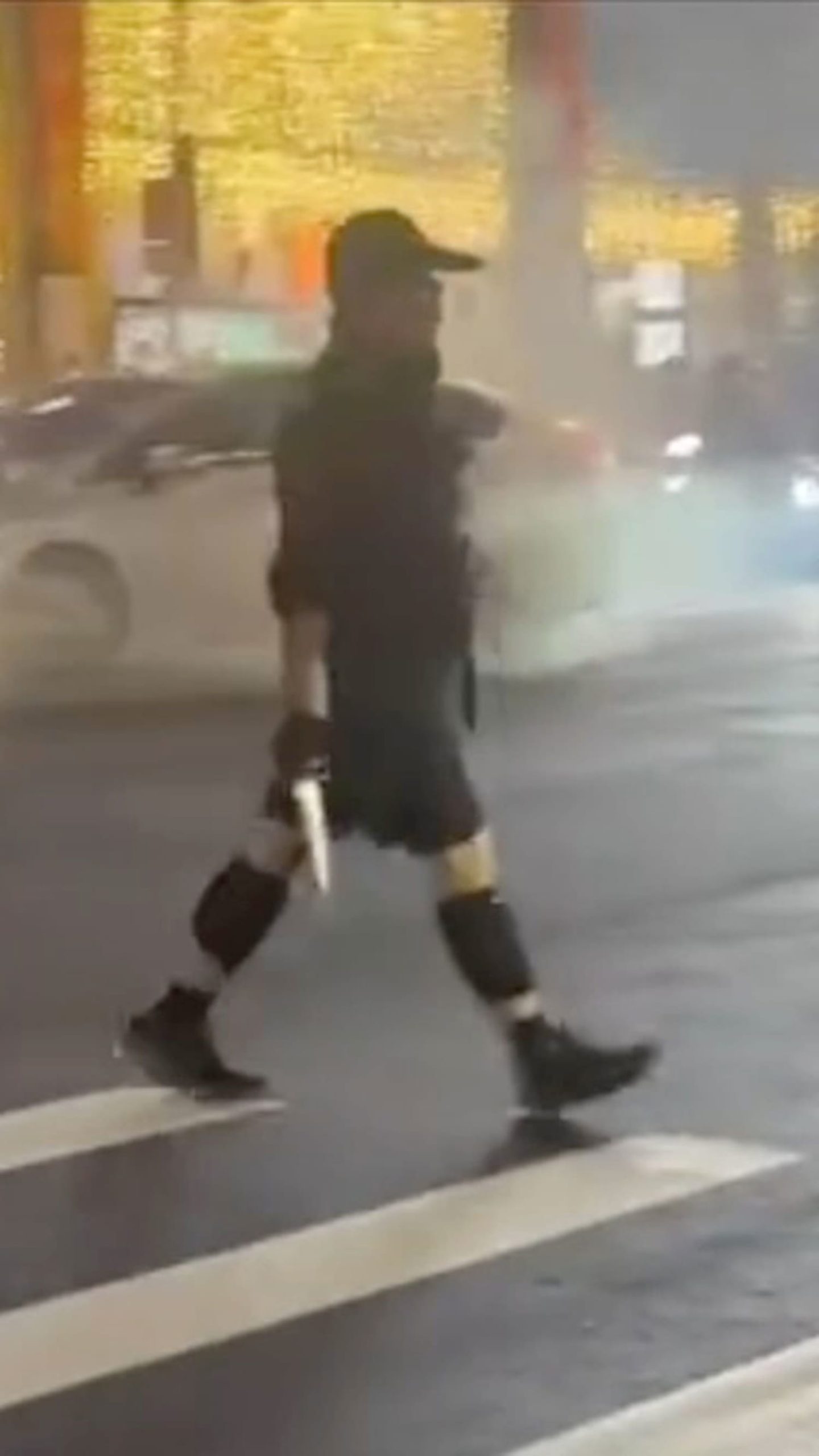 Video shows man wielding knife in Taiwan attack