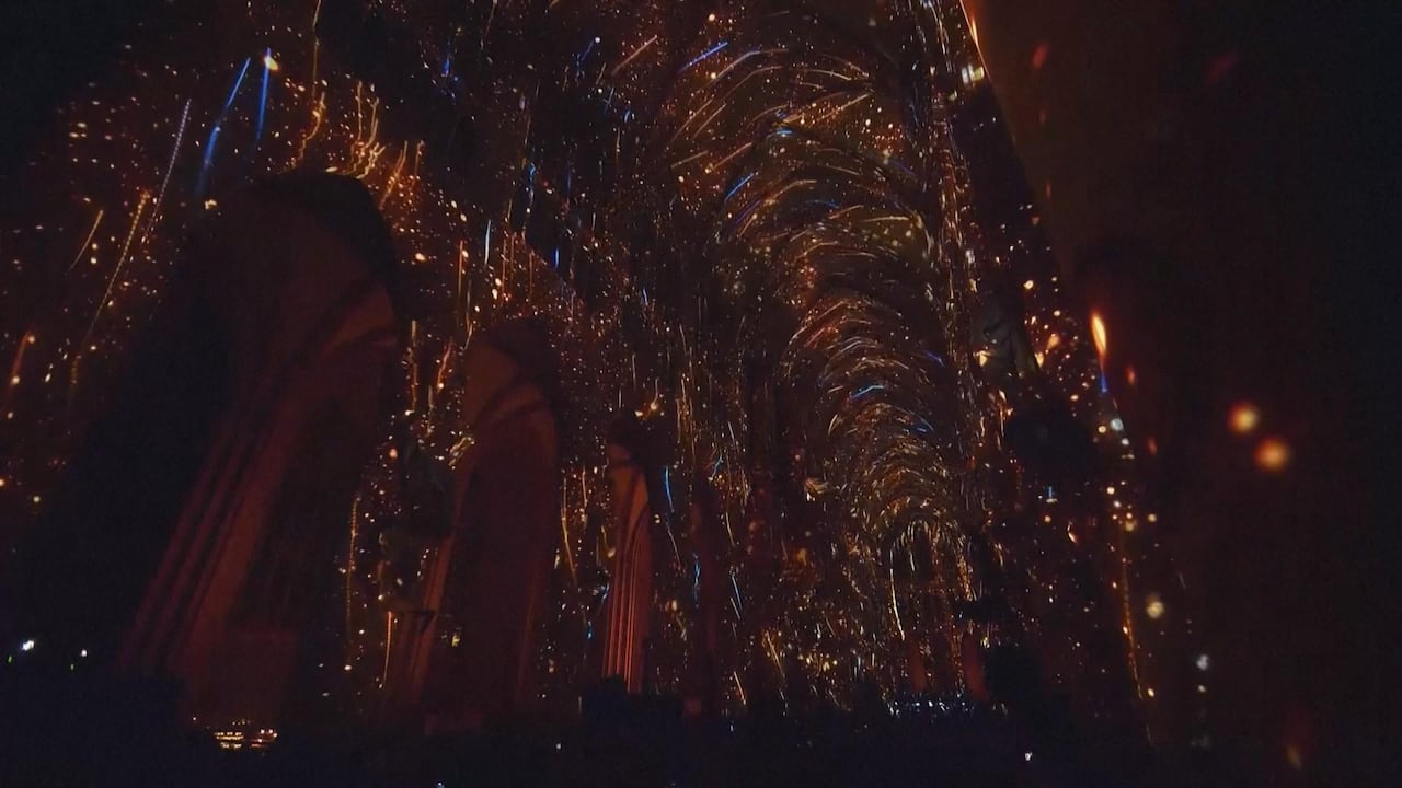 Immersive show illuminates 800-year-old cathedral in Brussels