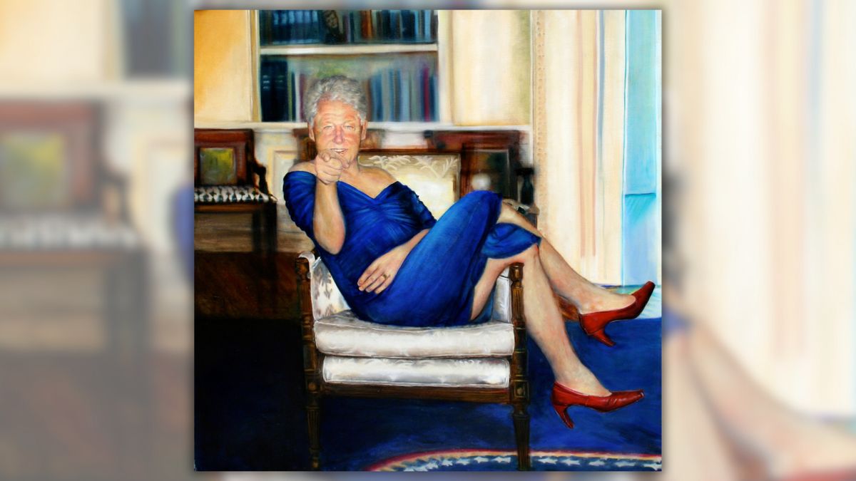 Did Epstein really own a painting of Bill Clinton in a blue dress? Investigating the rumor