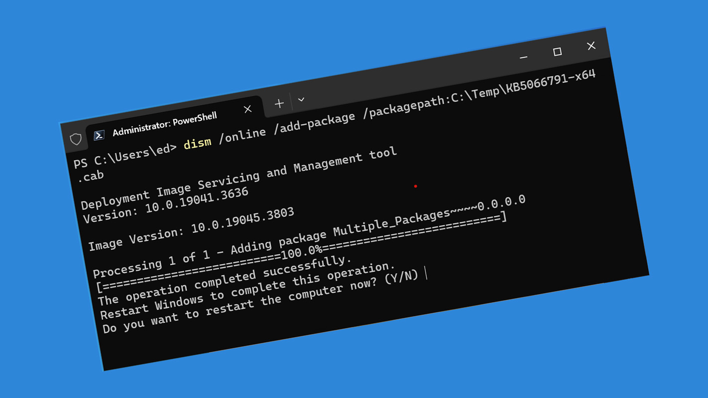 Using DISM to install Windows updates