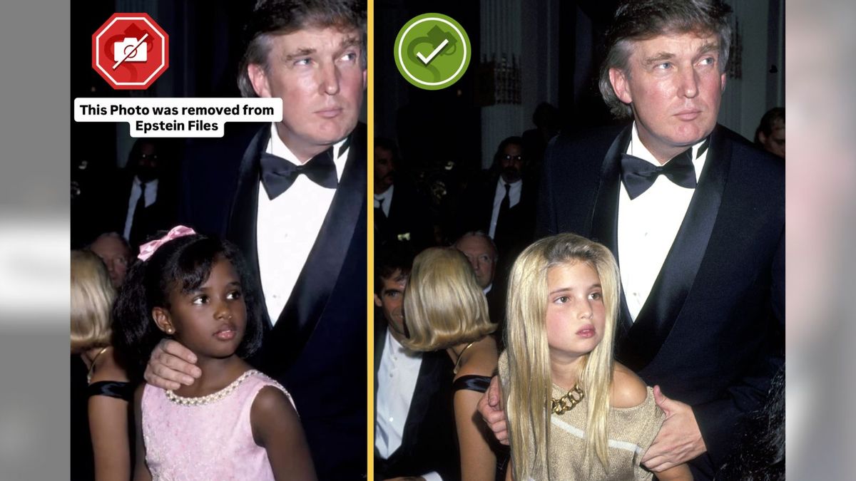 Was this photo of Trump and a young girl removed from Epstein files?