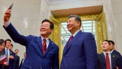 Selfies and smiles: South Korea seeks ‘new phase’ in ties with China