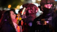 Second night of US protests over ICE shooting of woman in Minneapolis