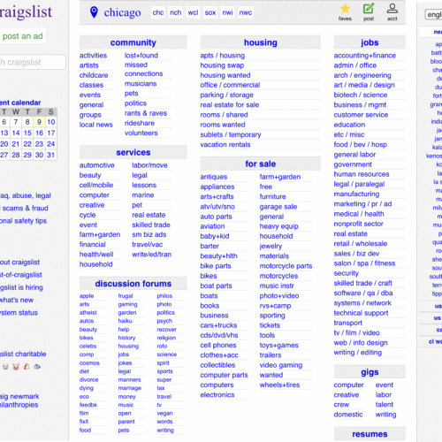 “Ungentrified” Craigslist may be the last real place on the Internet