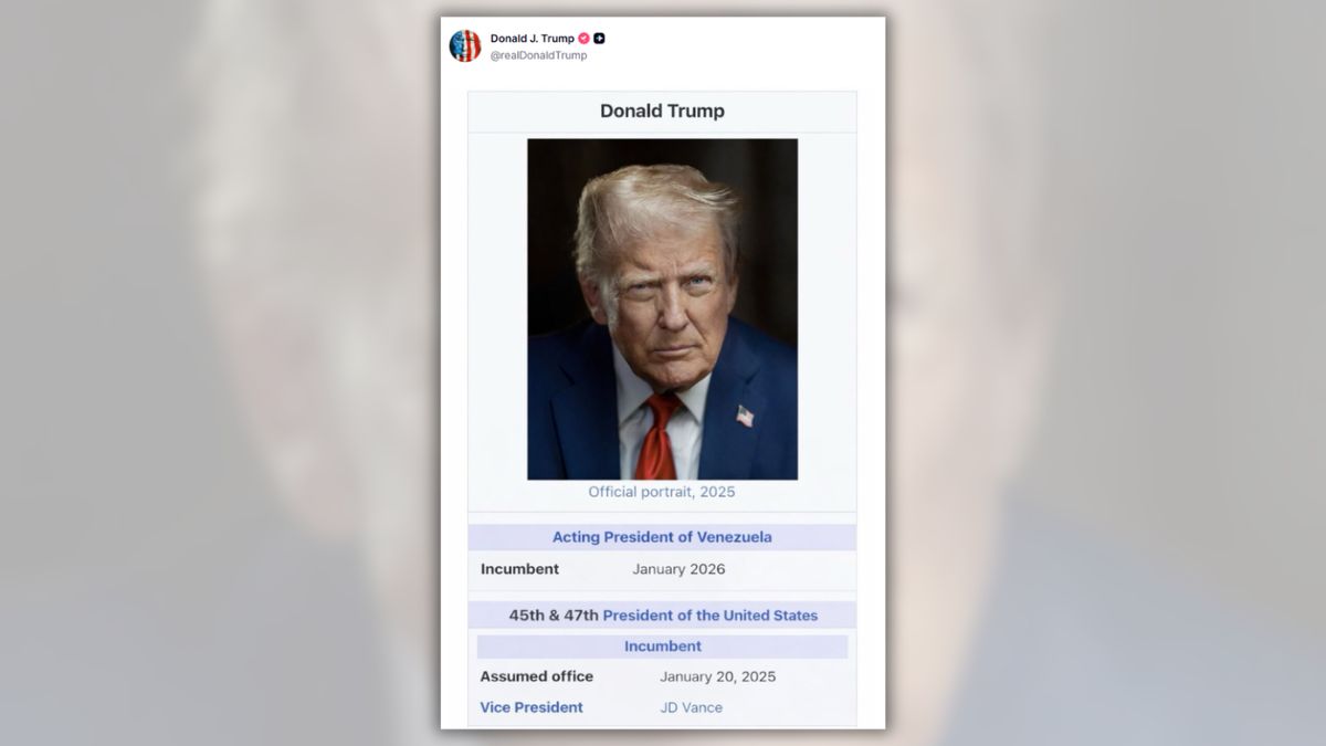Did Trump post this doctored screenshot calling him the ‘acting president of Venezuela’?