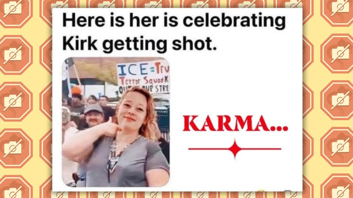 Watch out for this image supposedly showing Renee Good mocking Charlie Kirk’s death