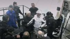 Astronauts splash down to Earth after medical evacuation from space station
