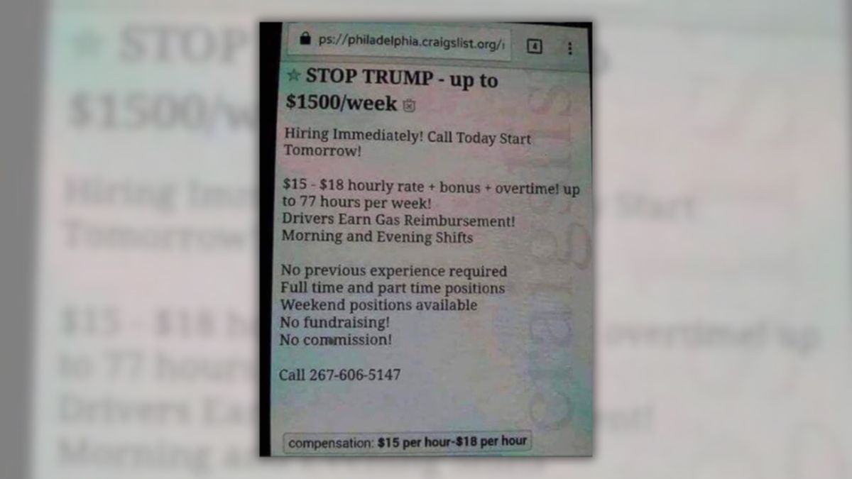 ‘STOP TRUMP’ Craigslist ad recruiting paid protesters isn’t from January 2026