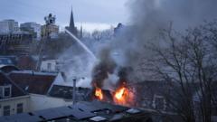 Large fire breaks out in Dutch city of Utrecht following explosion