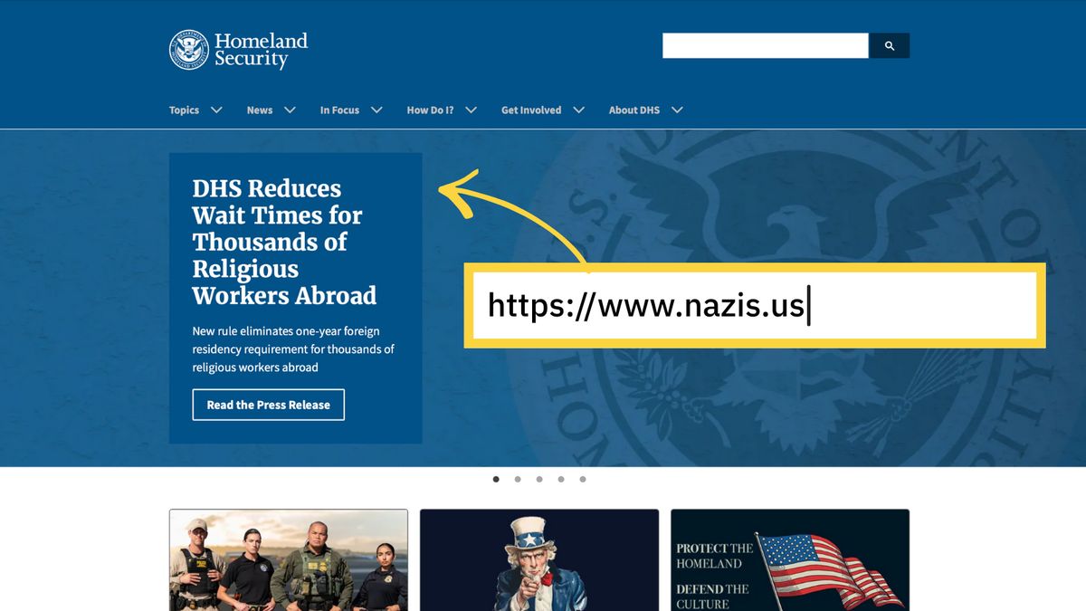 Does ‘Nazis.us’ redirect to DHS website? Yes, here’s who bought the domain