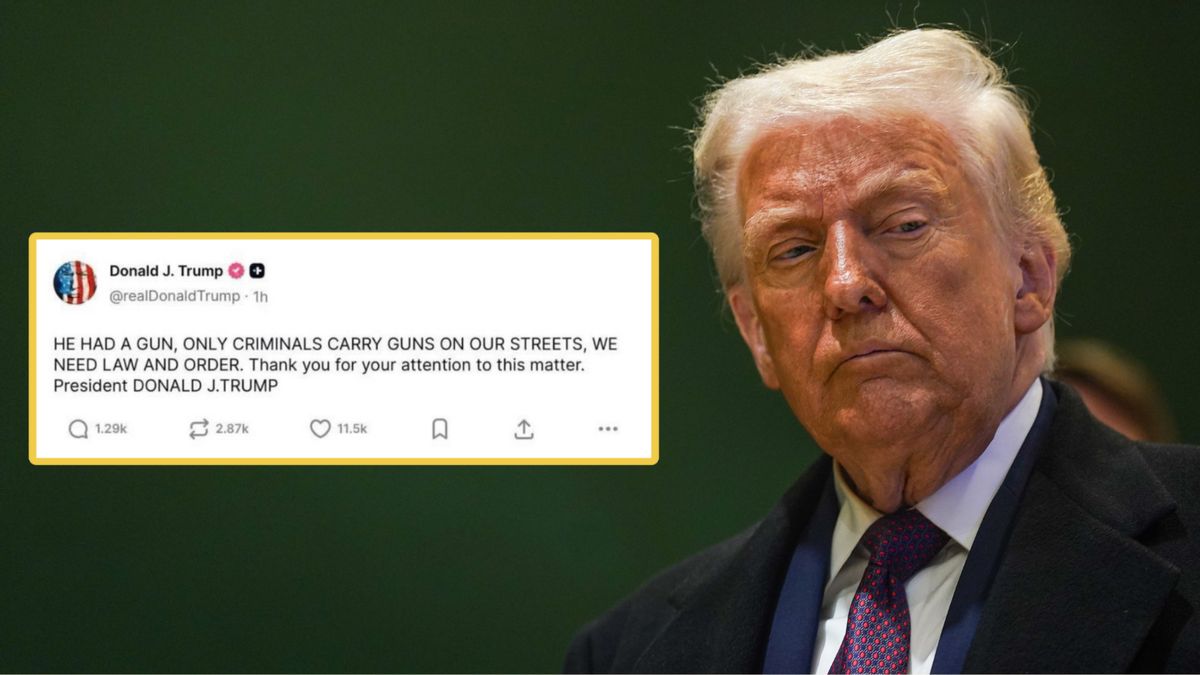 Fake Trump post claiming only criminals carry guns on ‘our streets’ spreads online after Alex Pretti shooting