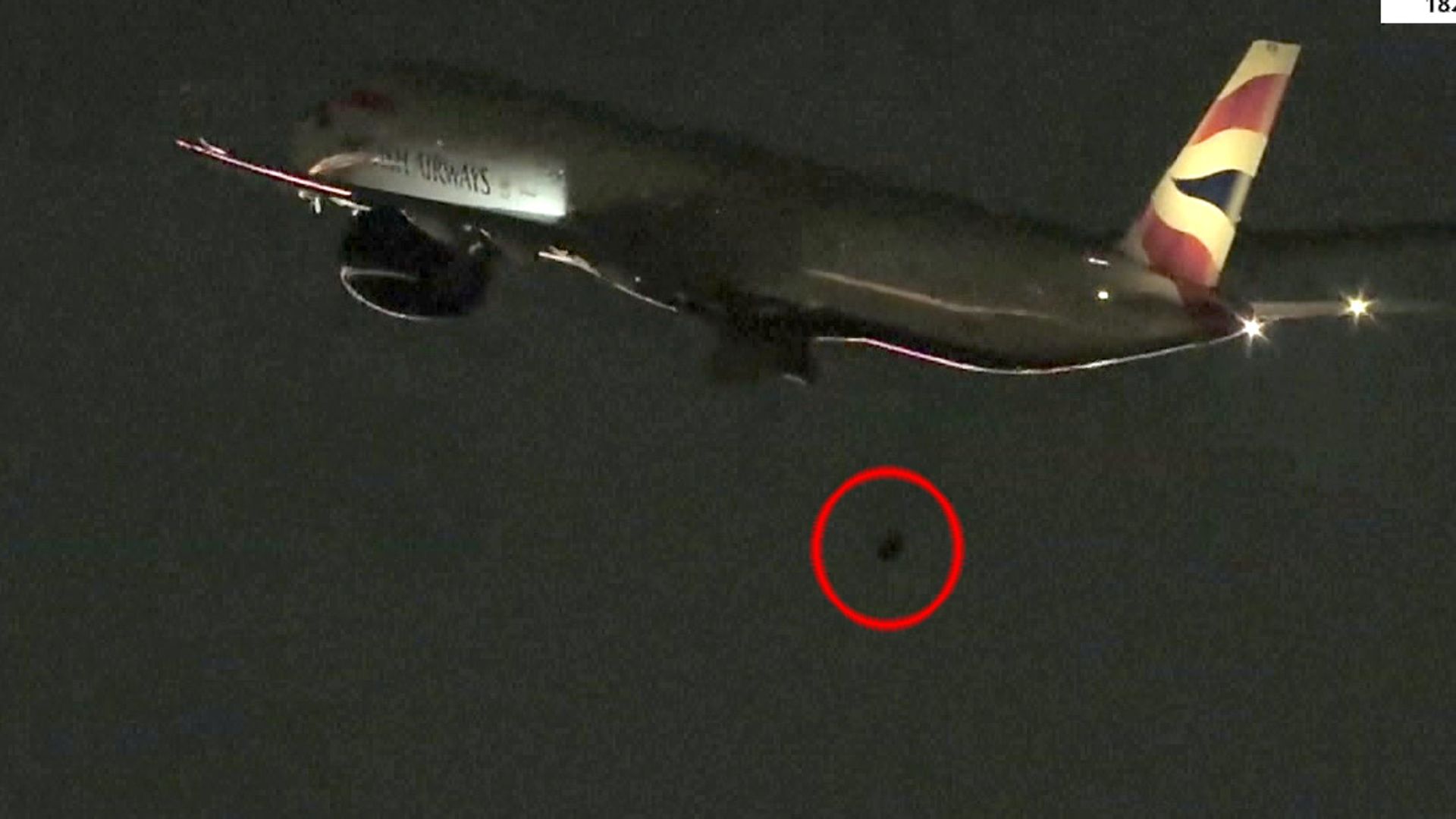 London-bound BA plane loses wheel during take-off