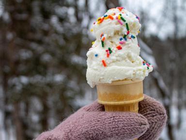Eating snow cones or snow cream can be a winter delight, if done safely