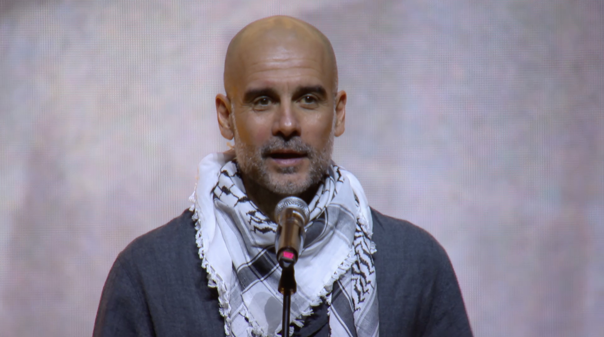 Pep Guardiola renews public support for Palestine at charity event