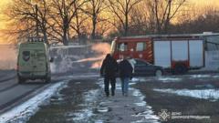 Twelve killed by Russian strike near bus in Ukraine, official says