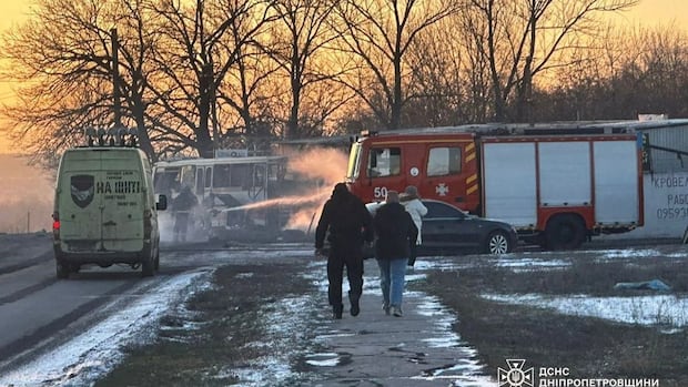 More than a dozen people killed in Ukraine after Russian drone strikes miners’ bus