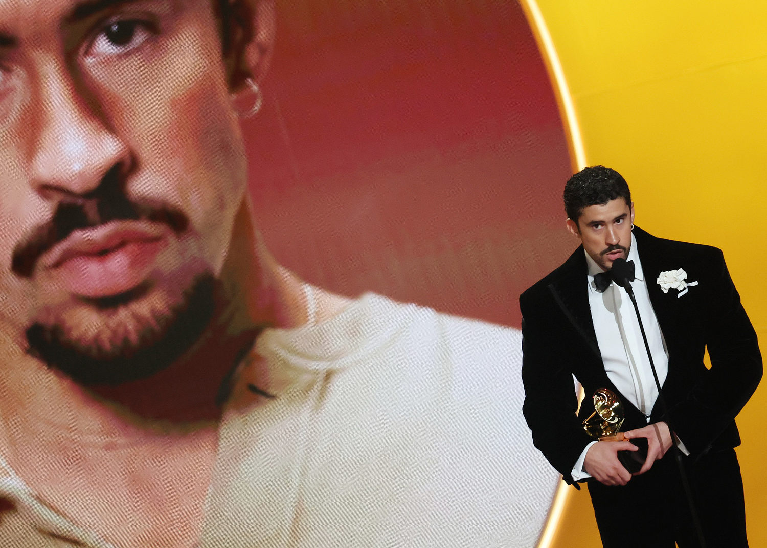 Bad Bunny opens Grammy speech calling for ‘ICE out’