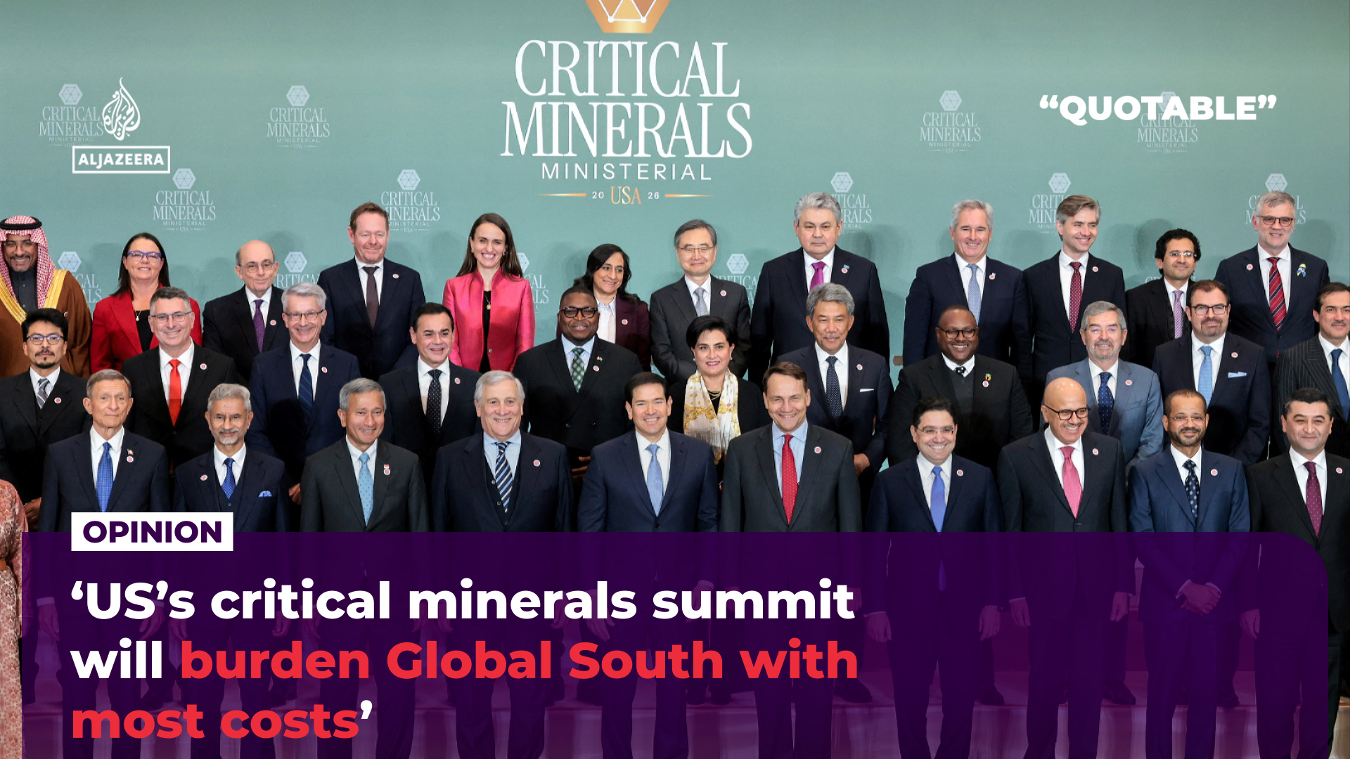 ‘US’s critical minerals summit will burden Global South with most costs’